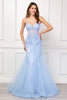 Prom Dress V-Neck Beaded Side Slit Formal Gown By Amelia Couture 2120 - BABYBLUE / Dress