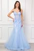 Prom Dress V-Neck Beaded Side Slit Formal Gown By Amelia Couture 2120 - Dress