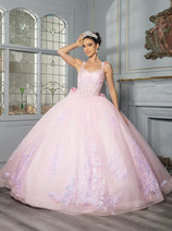 Quinceanera Dress Corset Pleated Embroidered Ball Gown Layla K LK269