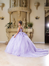 Quinceanera Dress Corset Pleated Embroidered Ball Gown Layla K LK269