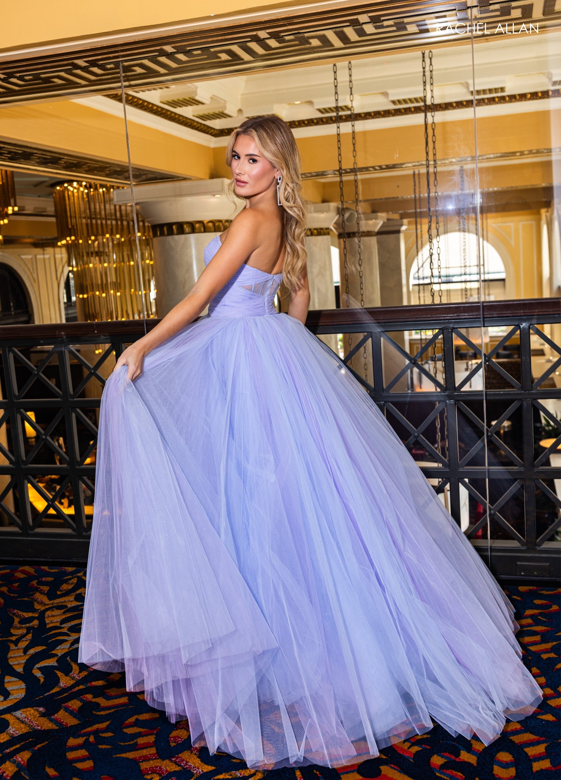 Rachel Allan 70761 Tulle Strapless A-line Gown