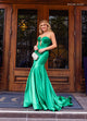 Rachel Allan 70869 Satin Strapless Mermaid Dress
