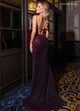 Rachel Allan 70855 Beaded Sheer V-Neck Slit Gown