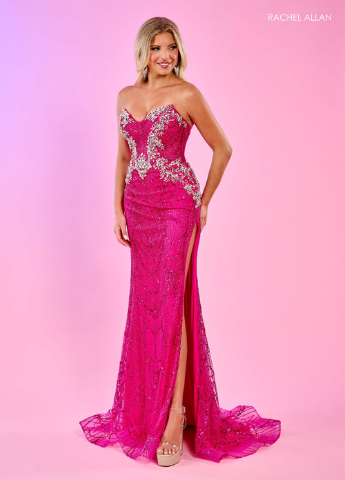 Rachel Allan FUCHSIA dress