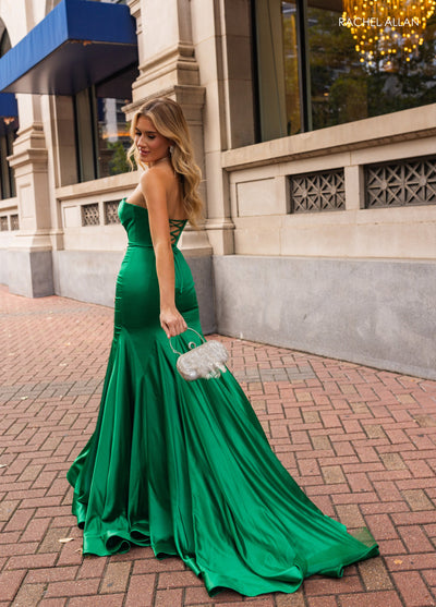Rachel Allan 70869 Satin Strapless Mermaid Dress