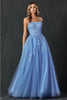 Prom formal A-line Evening Gown - POWDER BLUE / XS