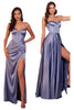 Prom Gown 2025 Corset Bodice Sheath Elegant Evening Dress - Smoky Blue / 4 - Prom