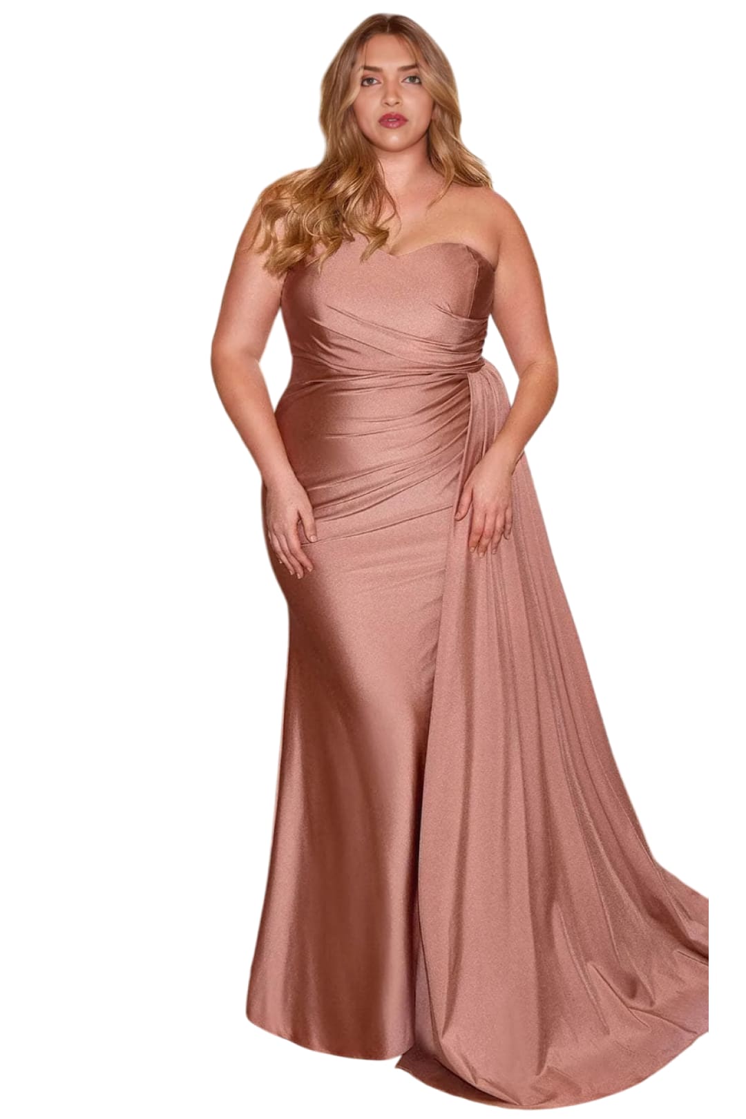 Prom Gown 2025 Ruched Bodice Asymmetric Elegant Evening Dress - Dusty Rose / 4 - Prom