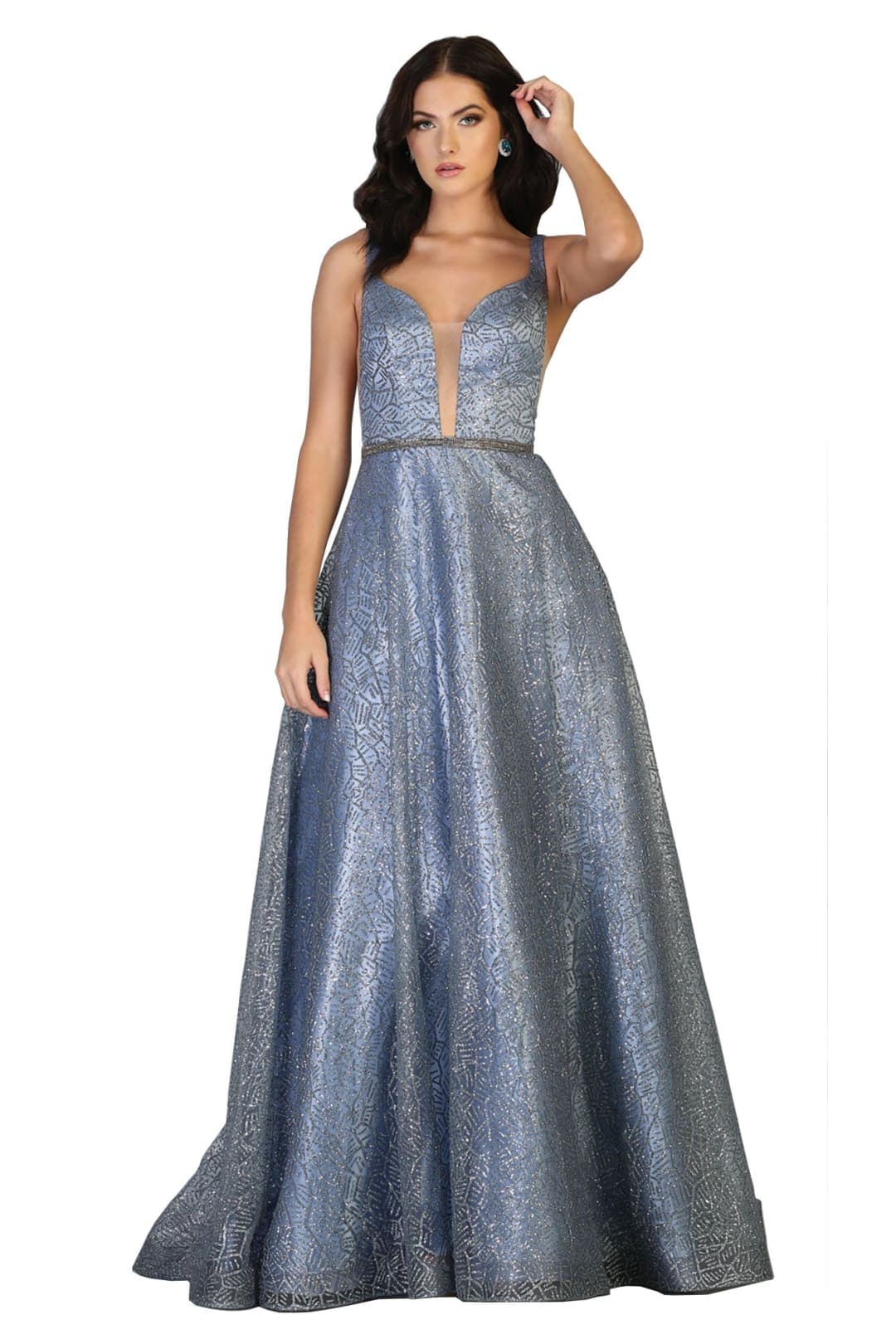Prom Long Formal Dresses - DUSTY BLUE / 4