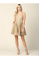 Prom Short Sleeveless Metallic Cocktail Dress - The Dress Outlet
