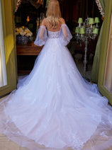 Puff Sleeve Bridal Ball Gown by GLS Gloria GL3579