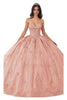 Puff Sleeve Classic Ball Gown 2025 Elegant Formal Dress - Blush / S - Prom