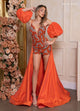 Rachel Allan 50291 Puff Sleeve Overskirt Romper