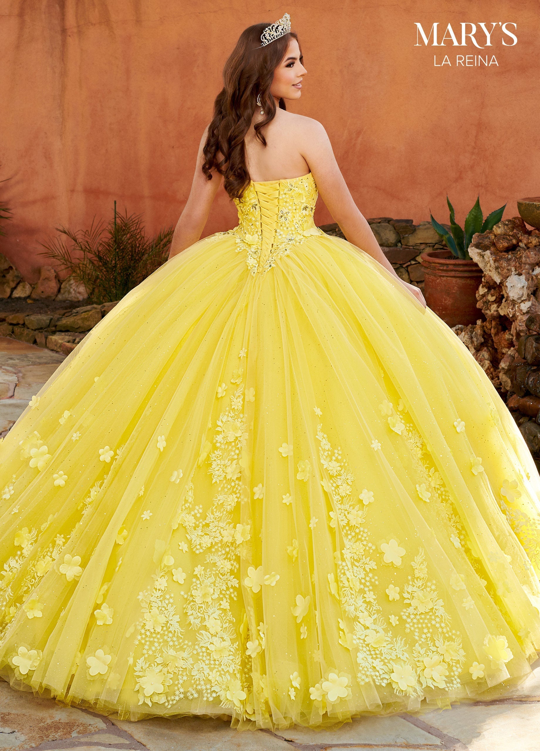 Mary's Bridal MQ2159 Puff Sleeves Quinceanera Dress