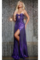 Purple Metallic Prom Dress: Jovani 43122 - Purple / Prom