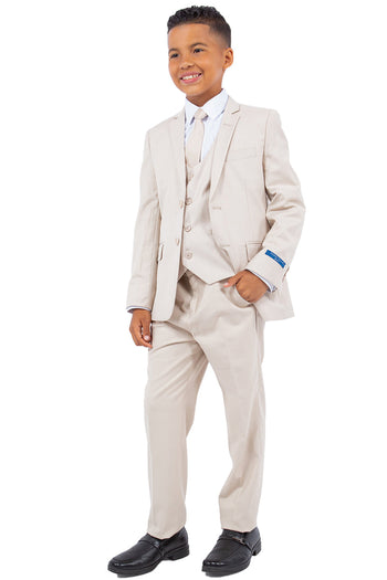 Boys Suit Perry Ellis Vested Boy's Wedding Suit in Tan