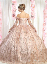 Sweet 16 Birthday Party Dress in Rose Gold Style LK162 Ball Gown