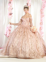 Sweet 16 Birthday Party Dress in Rose Gold Style LK162 Ball Gown
