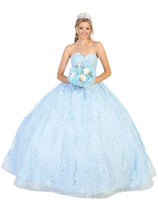 Plus Size Quinceanera Dress Ball Gown Sweetheart Floral Style LK140