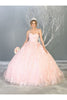 Quinceanera Ball Gown And Plus Size - BLUSH / 10
