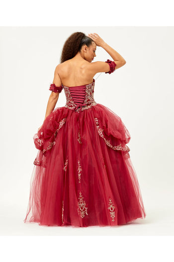 Quinceanera Dress Ball Gown Sweetheart Strapless and Plus Size LK120 - Dress