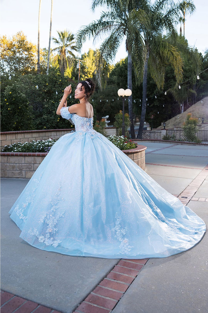 Luxury Quinceanera Dresses Applique Corset Ball Gown Prom Sweet 16 Dress Wedding Dress    fg2509 main image 0
