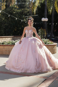 Quinceanera Dress Sweetheart Illusion Ball Gown By Layla K LK268 - Dress