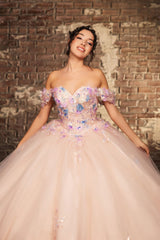 Quinceanera Gown Off Shoulder Ruffled Prom Dress By Layla K LK247 - Dress