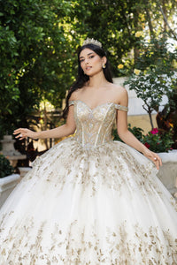 Quinceanera Gown Sleeveless Sequin Gala Dress By Layla K LK261 - Dress