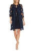 R&M Richards 1876 Navy 2 Piece Soutache Embroidered Jacket Dress