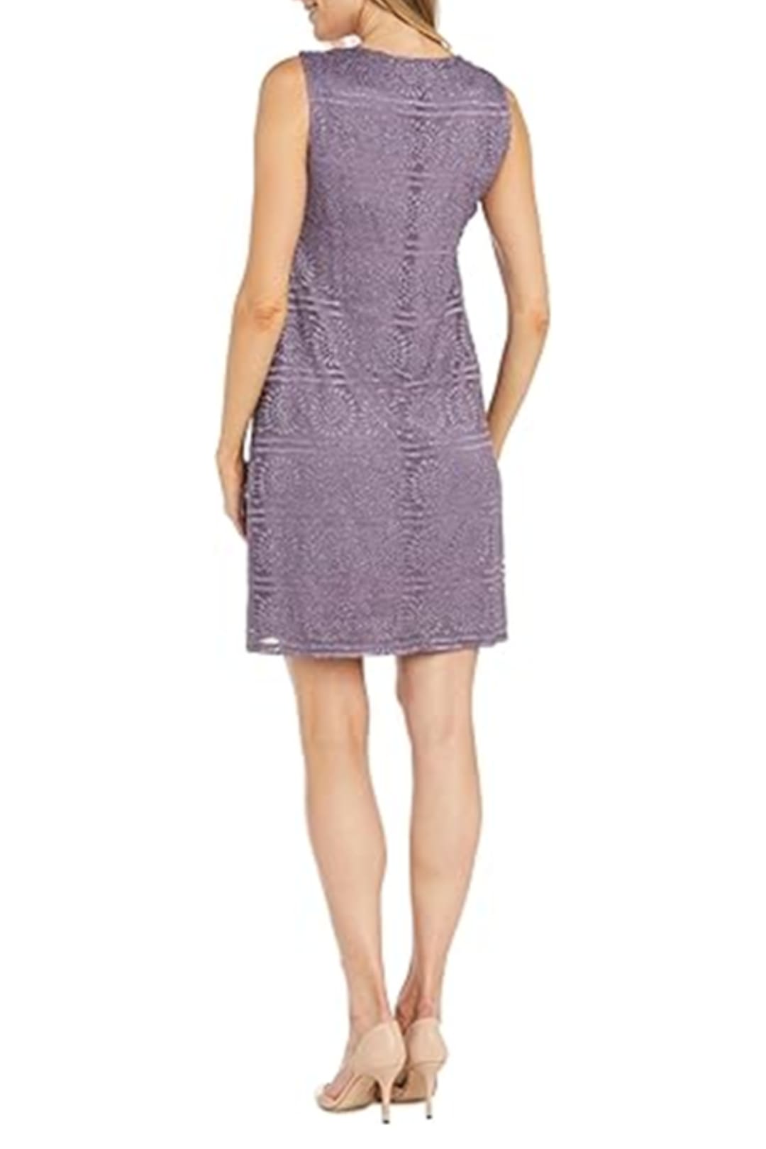 R&M Richards Violet 3/4 Sleeve Short Evening Jacket Dress