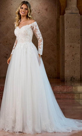 Rachel Allan RB2186 Bridal Floral Lace A Line Bridal Gown
