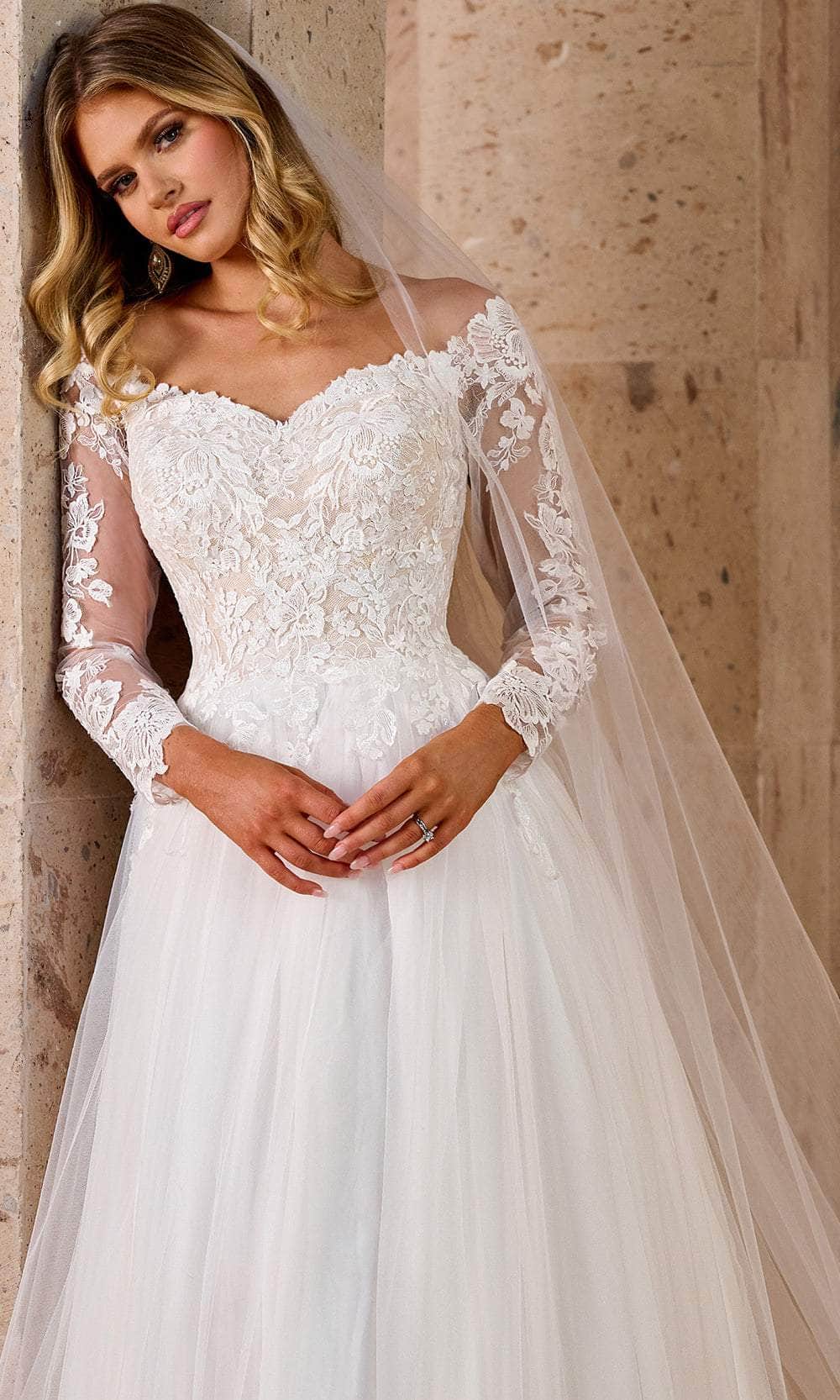 Rachel Allan RB2186 Bridal Floral Lace A Line Bridal Gown