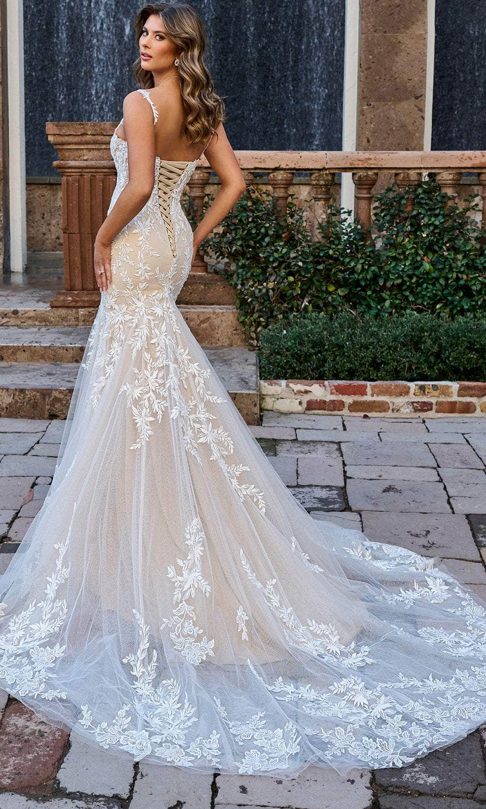 Rachel Allan RB4190 Bridal Embroidered Lace Up Bridal Gown