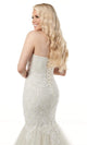 Rachel Allan M781 Embroidered Lace Mermaid Wedding Gown With Cape
