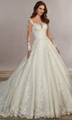 Rachel Allan MB3079 Embroidered Illusion Neckline Wedding Gown