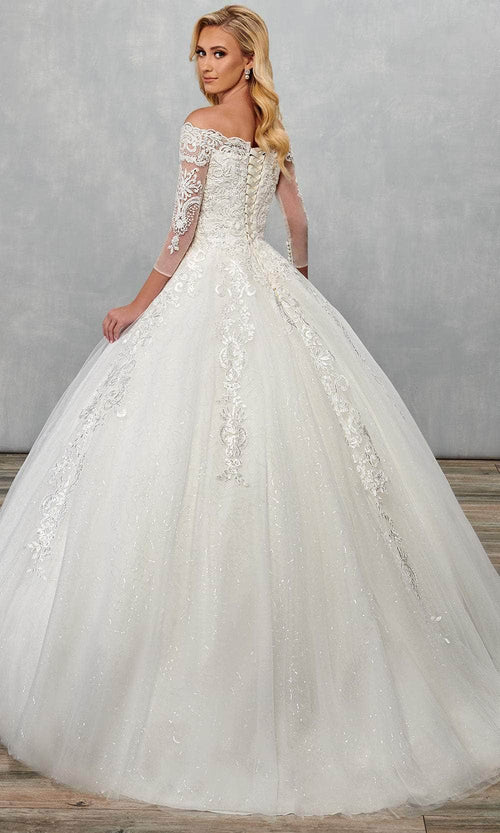 Rachel Allan MB6072 Off-Shoulder Glitter Tulle Wedding Dress