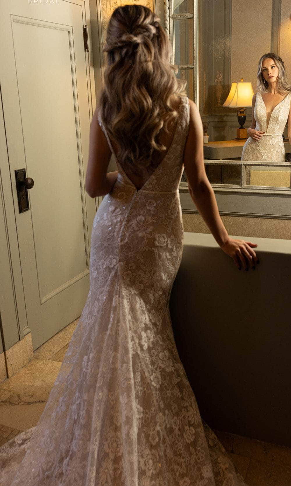 Rachel Allan RB2201 Romantic Floral Lace Bridal Gown
