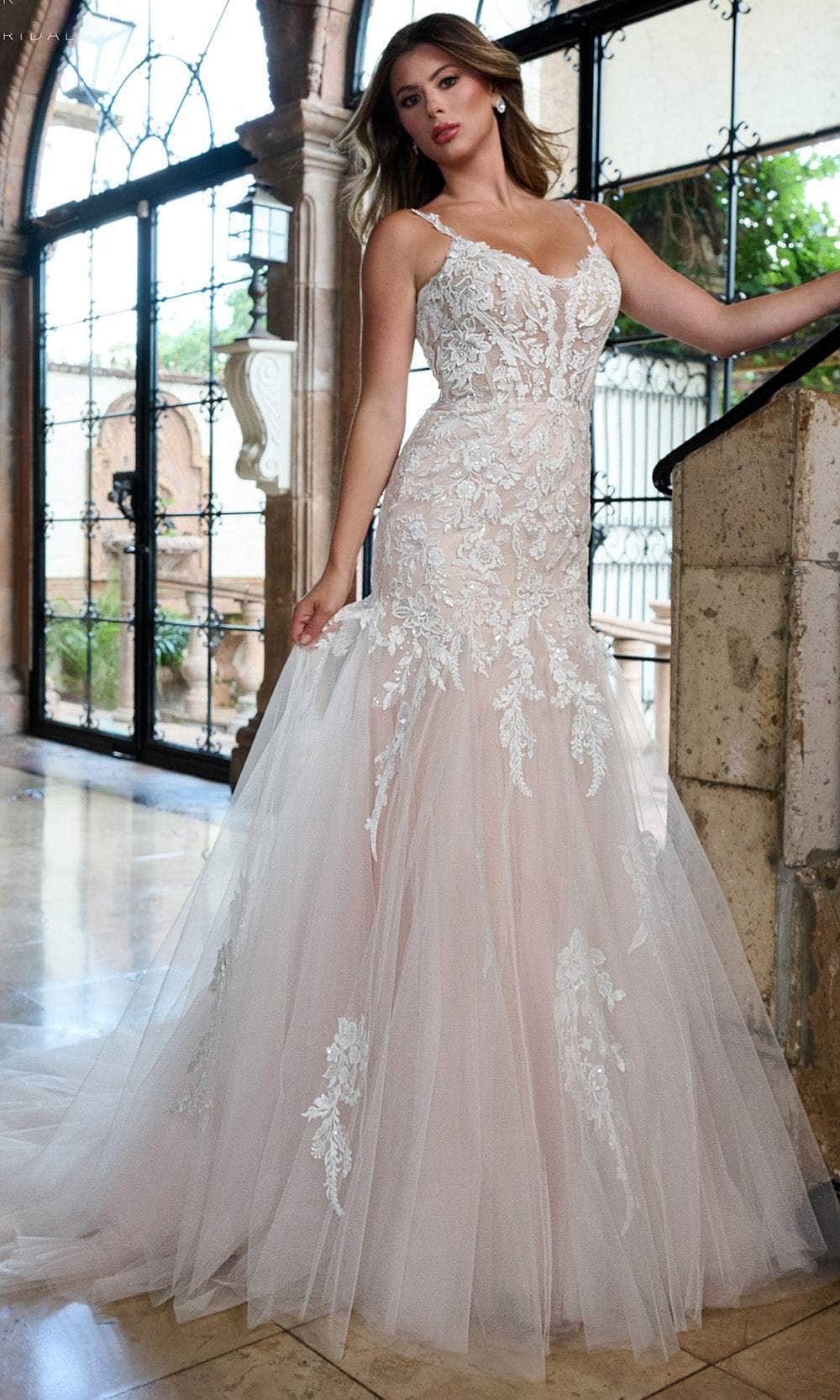 Rachel Allan RB2206 Beaded Lace Mermaid Wedding Gown