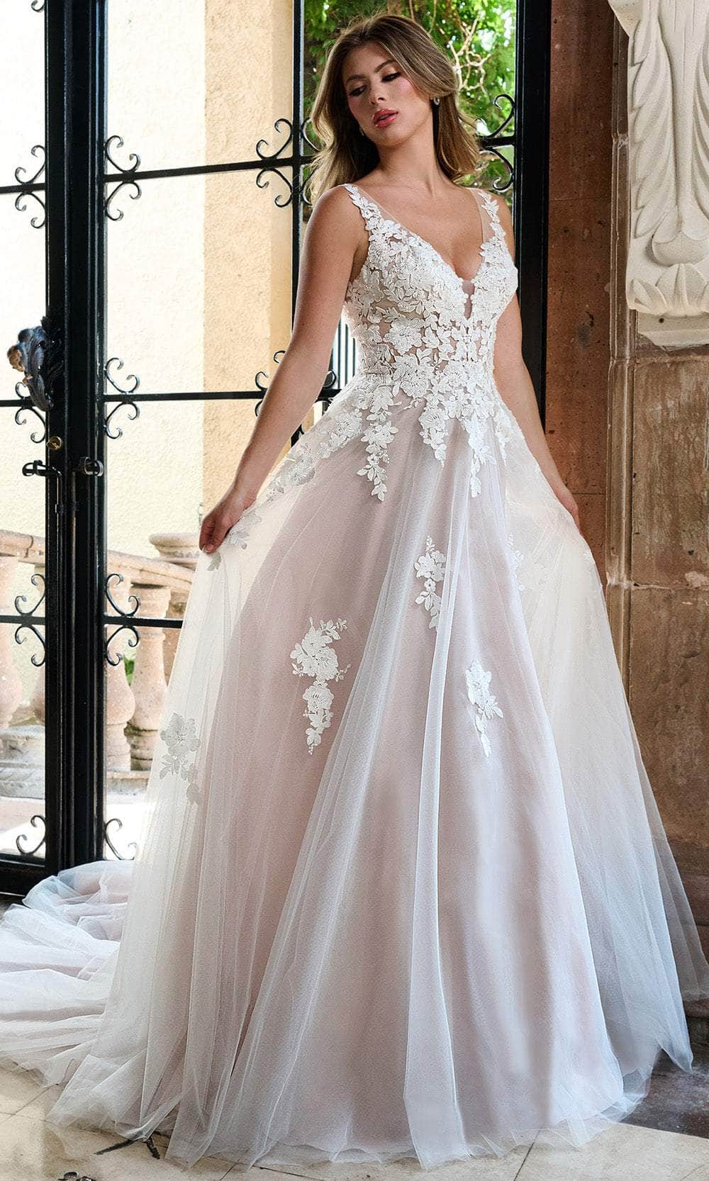 Rachel Allan RB2210 Floral Lace Applique Wedding Ballgown
