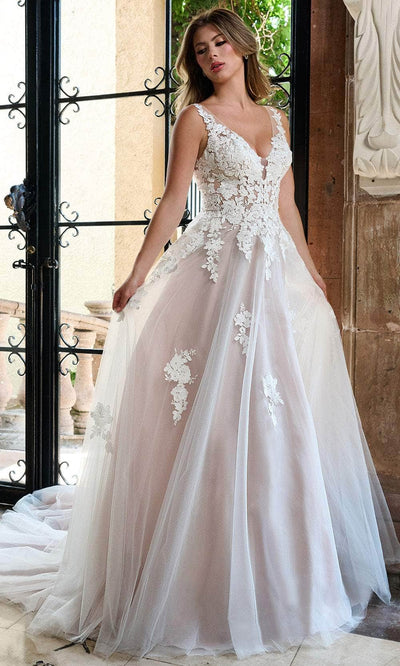 Rachel Allan RB2210 Floral Lace Applique Wedding Ballgown