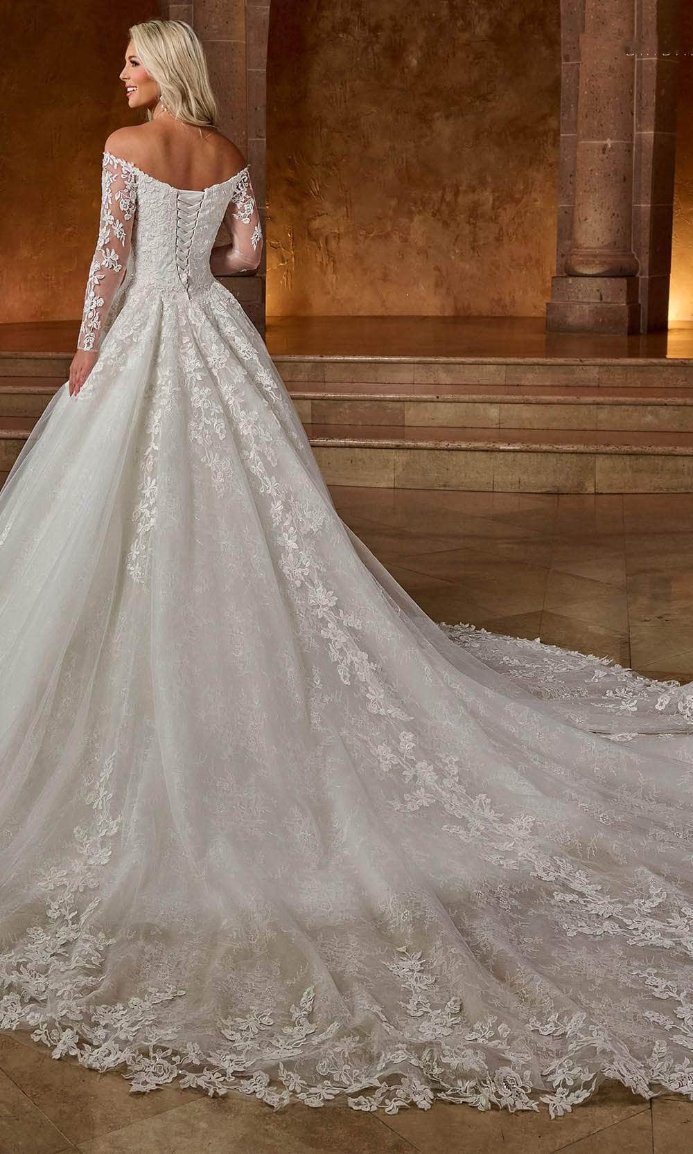 Rachel Allan RB3196 Straight Off-Shoulder Bridal Gown