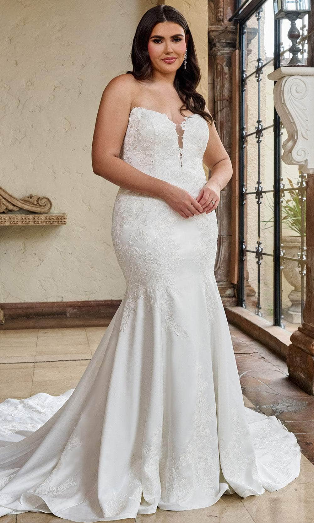 Rachel Allan RB3211 Strapless Sweetheart Trumpet Wedding Gown