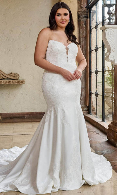 Rachel Allan RB3211 Strapless Sweetheart Trumpet Wedding Gown