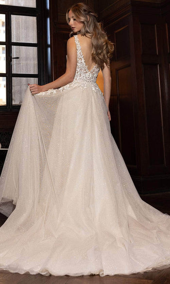 Rachel Allan RB3222 Lace Applique A-line Bridal Gown