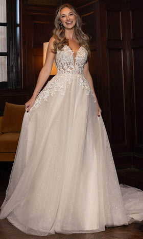 Rachel Allan RB3222 Lace Applique A-line Bridal Gown