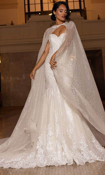 Rachel Allan RB4200 Beaded Lace Mermaid Wedding Gown