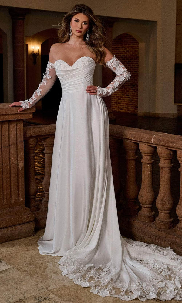 Rachel Allan RB4202 - Minimalist Sweetheart A-Line Wedding Gown Bridal Dresses 0 / Ivory