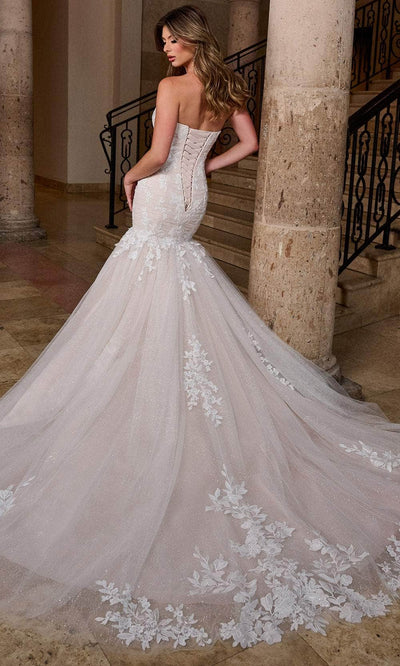 Rachel Allan RB4205 Strapless Appliqued Wedding Gown