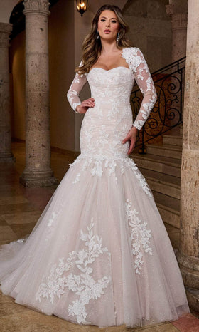 Rachel Allan RB4205 Strapless Appliqued Wedding Gown